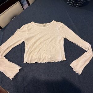 Bozzolo White Long Sleeve Tee Top